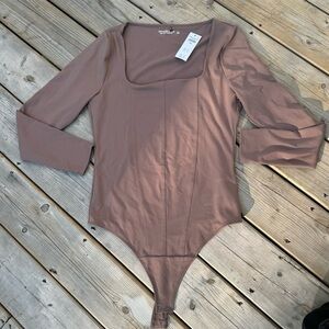 Abercrombie and fitch Soft Matte Long-Sleeve Bodysuit large NWT